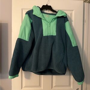 Teal and Mint Green FP Movement Fleece Pullover